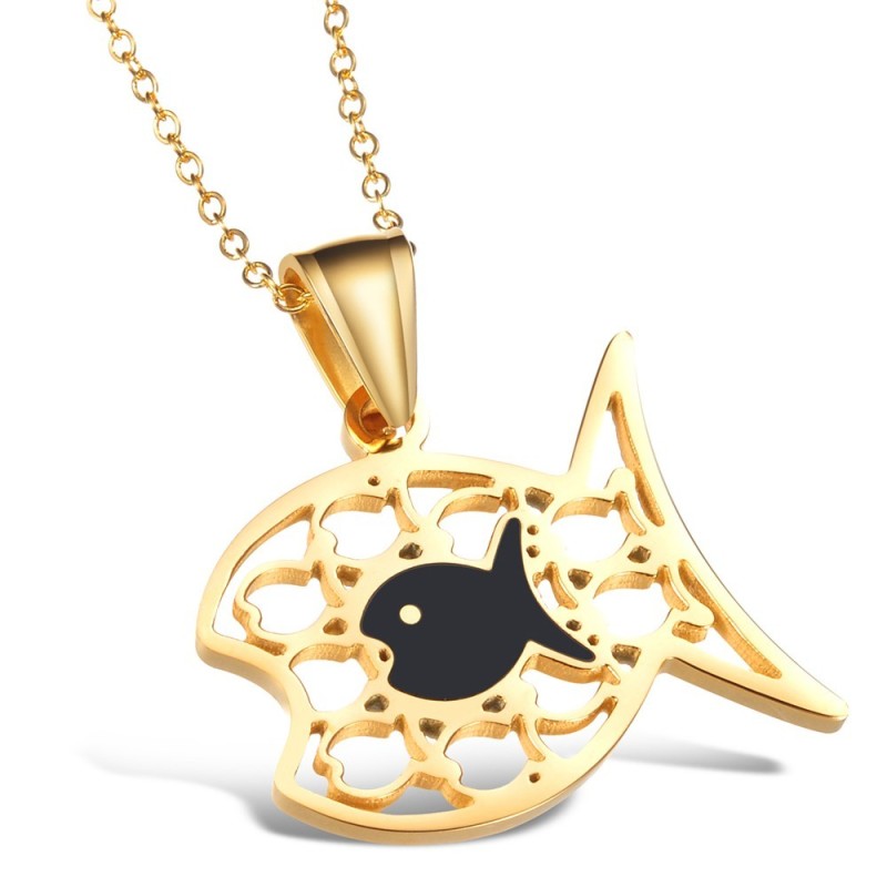 Quality And Quantity Assured Fish Shape Titanium Necklace Quality And Quantity Assured Fish Shape Titanium Necklace