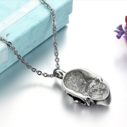 The King Of Quantity Skull Titanium Necklace