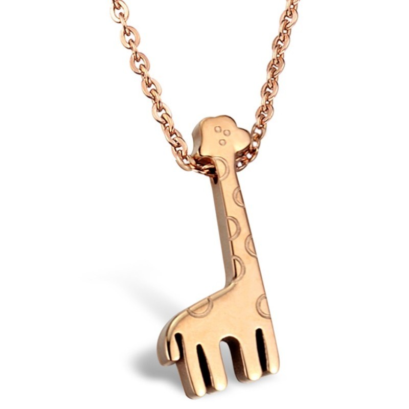 Durable In Use Giraffe Shape Titanium Necklace Durable In Use Giraffe Shape Titanium Necklace