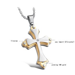 Stable Quality Cross Titanium Necklace