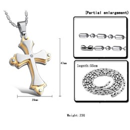 Stable Quality Cross Titanium Necklace