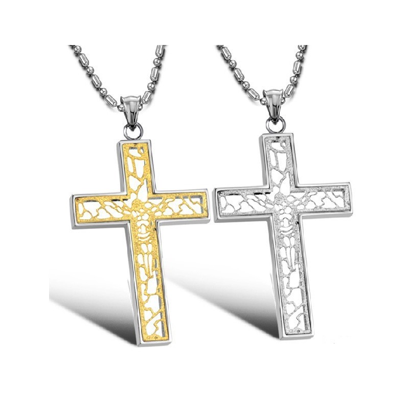 The Queen Of Quality Male Cross Titanium Necklace
