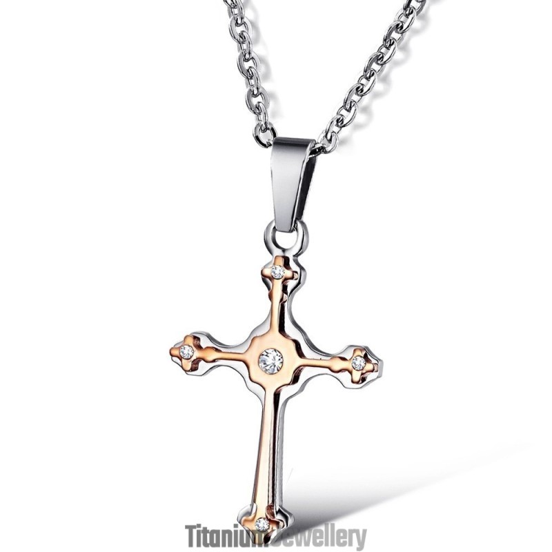 The King Of Quantity Female Cross Titanium Necklace