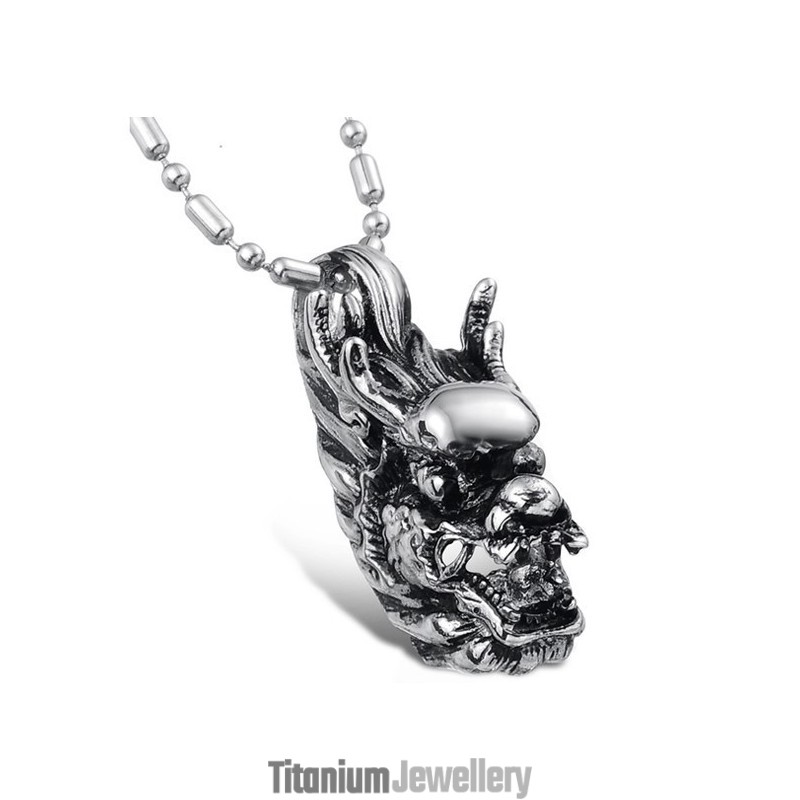 The Queen Of Quality Male Kirin Titanium Necklace