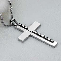 Quality And Quantity Assured Male Cross Titanium Necklace