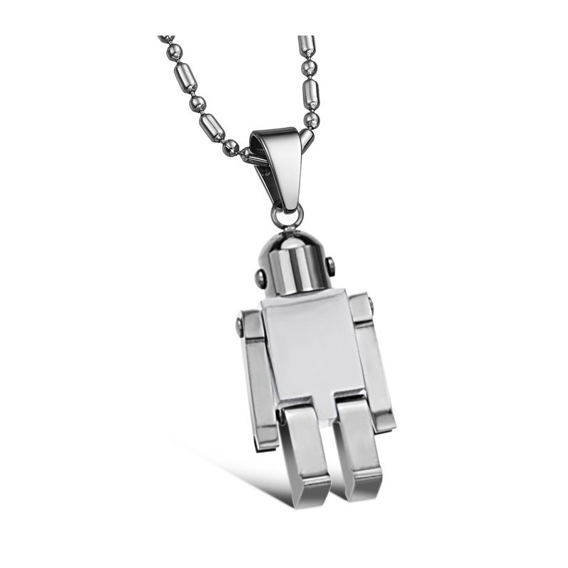 Easy To Use Male White Titanium Necklace