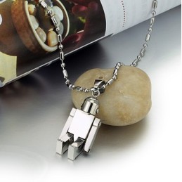 Easy To Use Male White Titanium Necklace