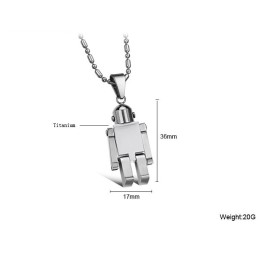 Easy To Use Male White Titanium Necklace