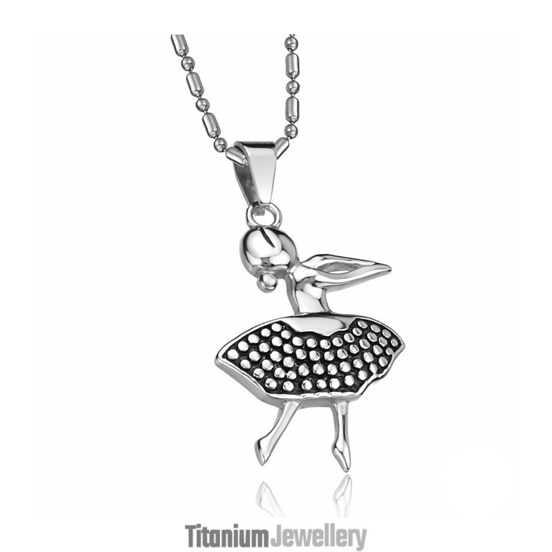 The Queen Of Quality Female Ballet Girl Titanium Necklace The Queen Of Quality Female Ballet Girl Titanium Necklace