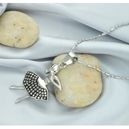 The Queen Of Quality Female Ballet Girl Titanium Necklace