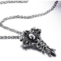 Wide Varieties Cross Titanium Necklace