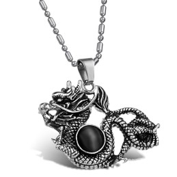 Well-Known For Its Fine Quality Male Titanium Necklace With Beads