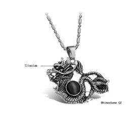 Well-Known For Its Fine Quality Male Titanium Necklace With Beads