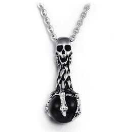 Quality And Quantity Assured Skull Titanium Necklace