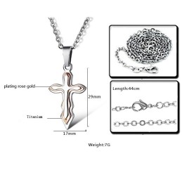 Selling Well All Over The World Cross Titanium Necklace