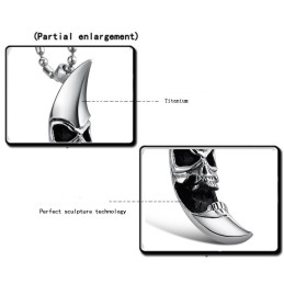 High Quality Male Moon Shape Titanium Necklace