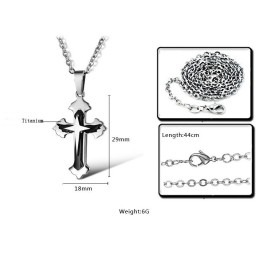 Stable Quality Male Cross Titanium Necklace
