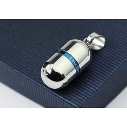 Love Forever Silver Pure Titanium Pill Pendant Necklace