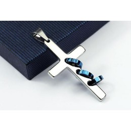 Cool Fashion Rings Men's Titanium Cross Pendant And Necklace