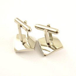 Titanium Concave Square Cufflinks