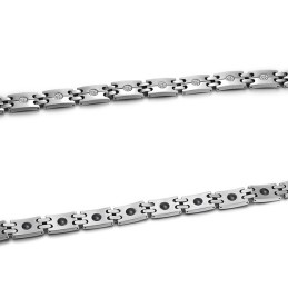 Stable Quality Health Titanium Bracelet For Lovers With Rhinestone