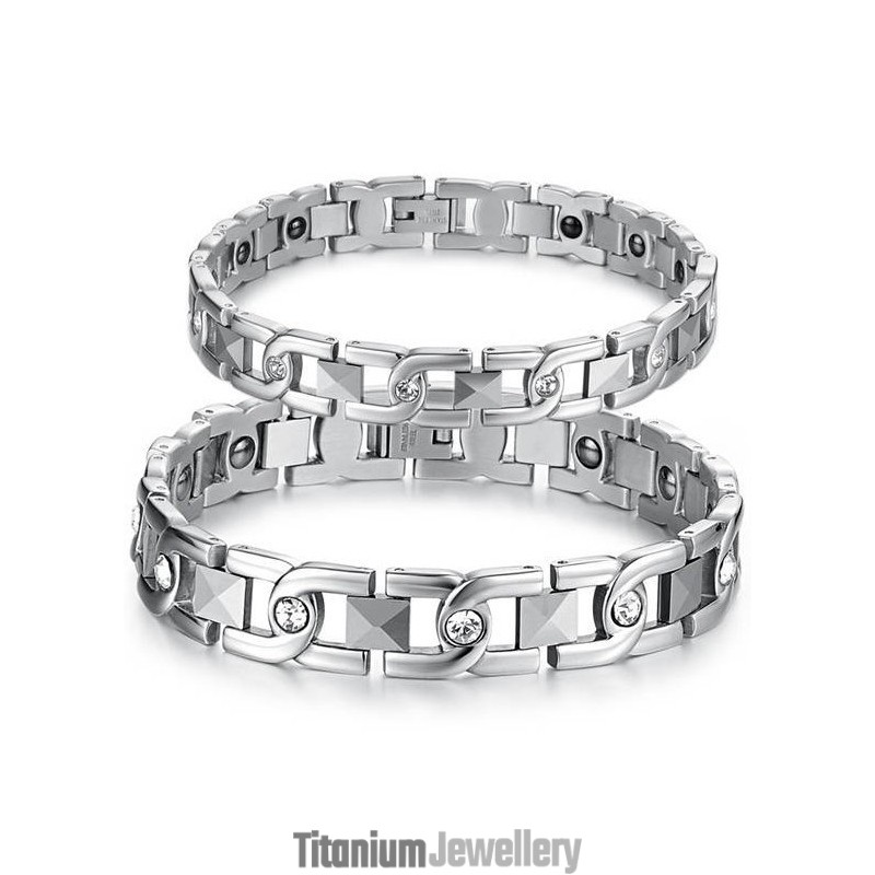 Wide Varieties Antifatigue Titanium Bracelet For Lovers