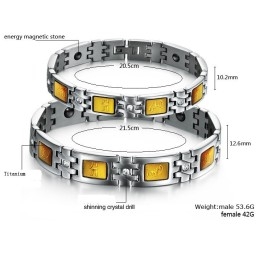 Reliable Quality Health Titanium Lodestone Bracelet For Lovers