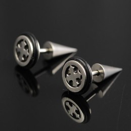 Titanium Cross Earrings