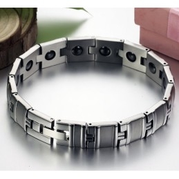 Stable Quality Male Antifatigue Titanium Lodestone Bracelet