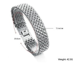 High Quality Male Concise Titanium Bracelet