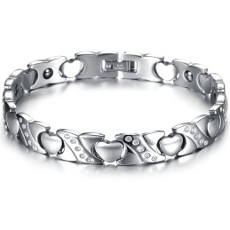 Quality And Quantity Assured Sweetheart Titanium Bracelet With Diamond