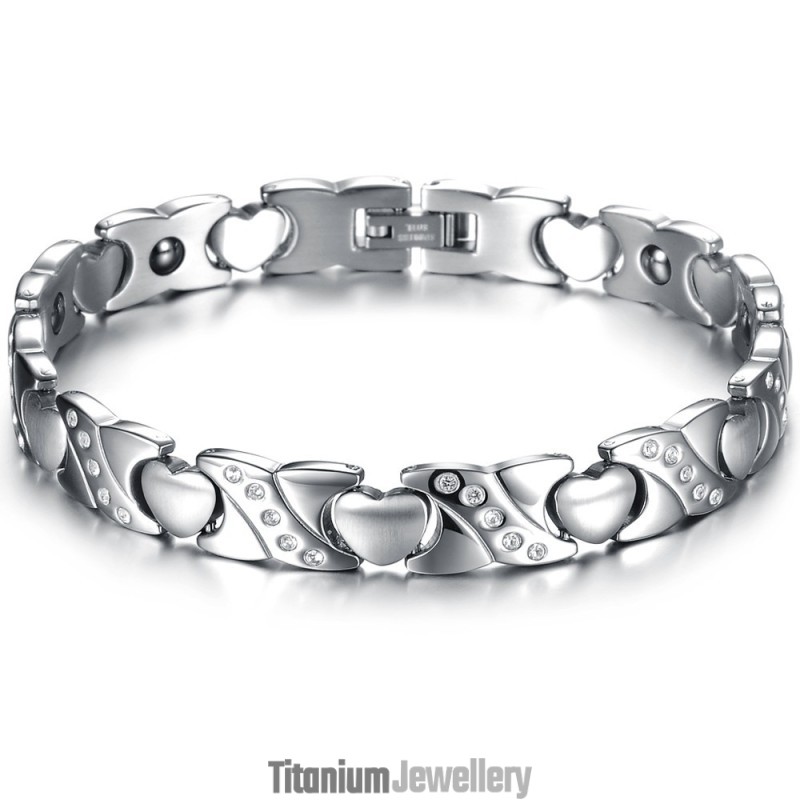 Quality And Quantity Assured Sweetheart Titanium Bracelet With Diamond Quality And Quantity Assured Sweetheart Titanium Bracelet With Diamond