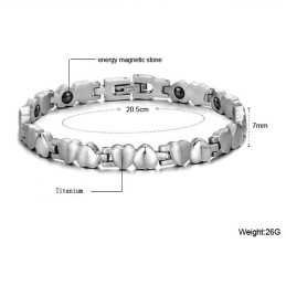 Complete In Specifications Sweetheart Titanium Bracelet