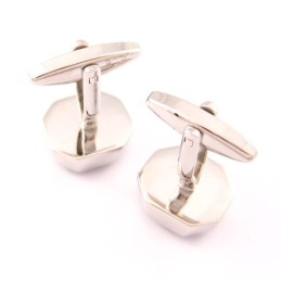 Fashion Titanium Cufflinks With Mysterious Purple Opal