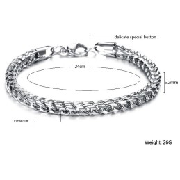 Quality And Quantity Assured Male Classic Titanium Bracelet