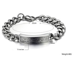 To Enjoy High Reputation At Home And Abroad Male Titanium Bracelet