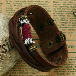 Well-Known For Its Fine Quality Titanium Leather Bangle