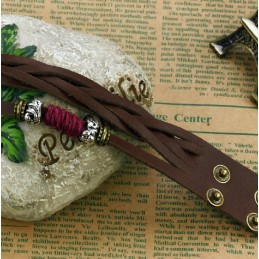 Well-Known For Its Fine Quality Titanium Leather Bangle