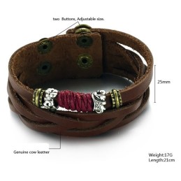 Well-Known For Its Fine Quality Titanium Leather Bangle