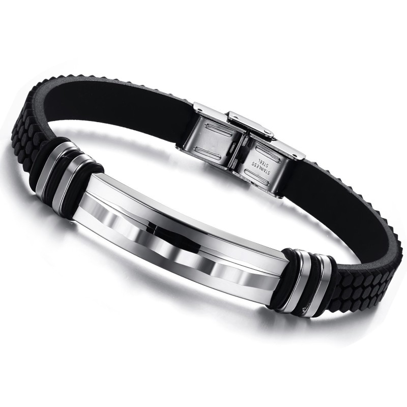 Excellent Quality Concise Titanium Silicone Bangle