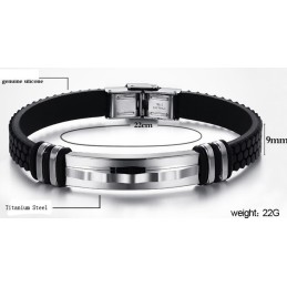 Excellent Quality Concise Titanium Silicone Bangle