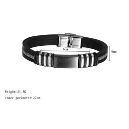Superior Quality Male Titanium Silicone Bangle