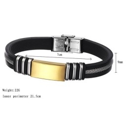 Superior Quality Male Titanium Silicone Bangle