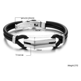 The Queen Of Quality Titanium Silicone Bangle