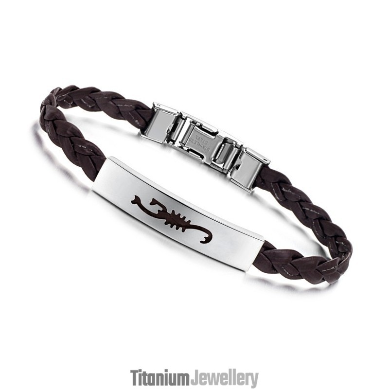 Superior Quality Female Titanium Leather Bangle Superior Quality Female Titanium Leather Bangle