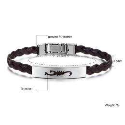 Superior Quality Female Titanium Leather Bangle