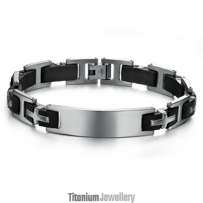 Durable In Use Male Titanium Silicone Bangle Durable In Use Male Titanium Silicone Bangle