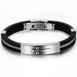 Excellent Quality Male Cross Titanium Bangle