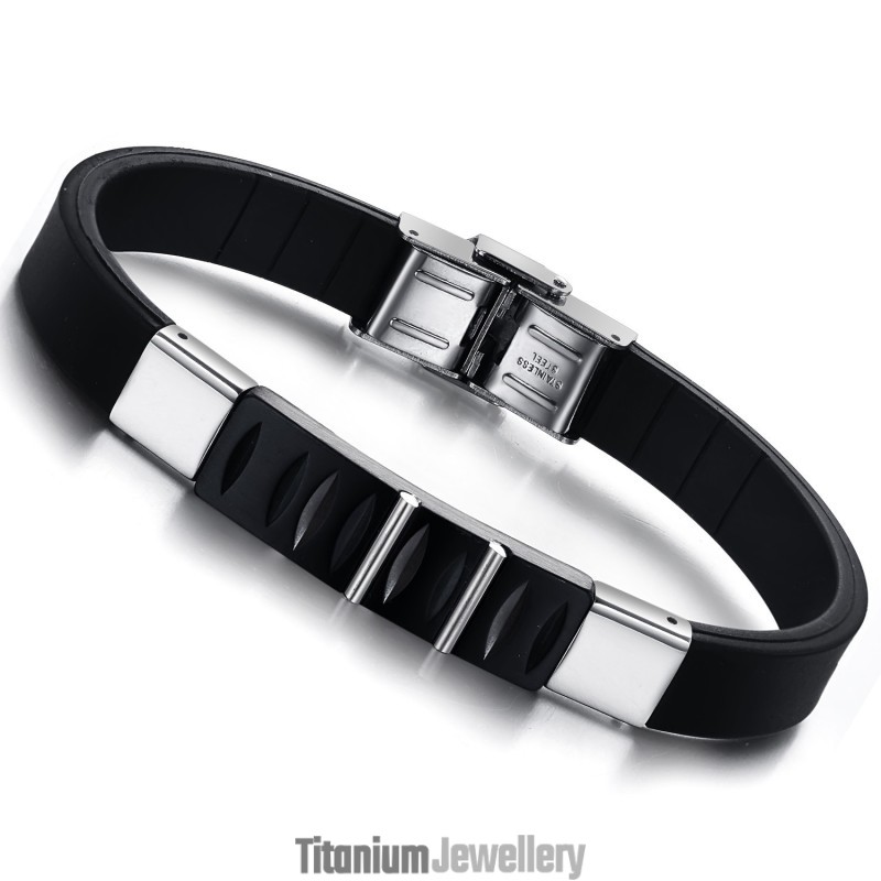 Well-Known For Its Fine Quality Titanium Silicone Bangle Well-Known For Its Fine Quality Titanium Silicone Bangle