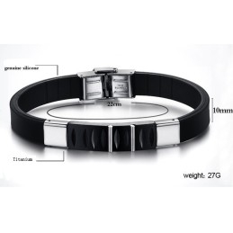 Well-Known For Its Fine Quality Titanium Silicone Bangle